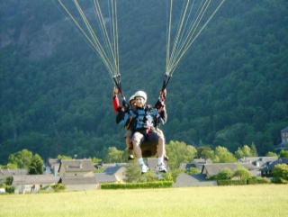 Aterrizaje en parapente 